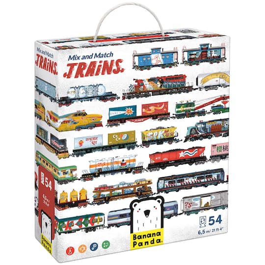 Banana Panda Mix & Match Trains Puzzle Set